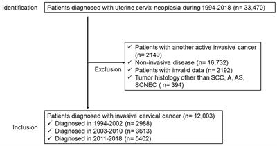 Twenty-five-year mortality trends of four major histological subtypes of cervical cancer: a population-based study using the Osaka cancer registry data